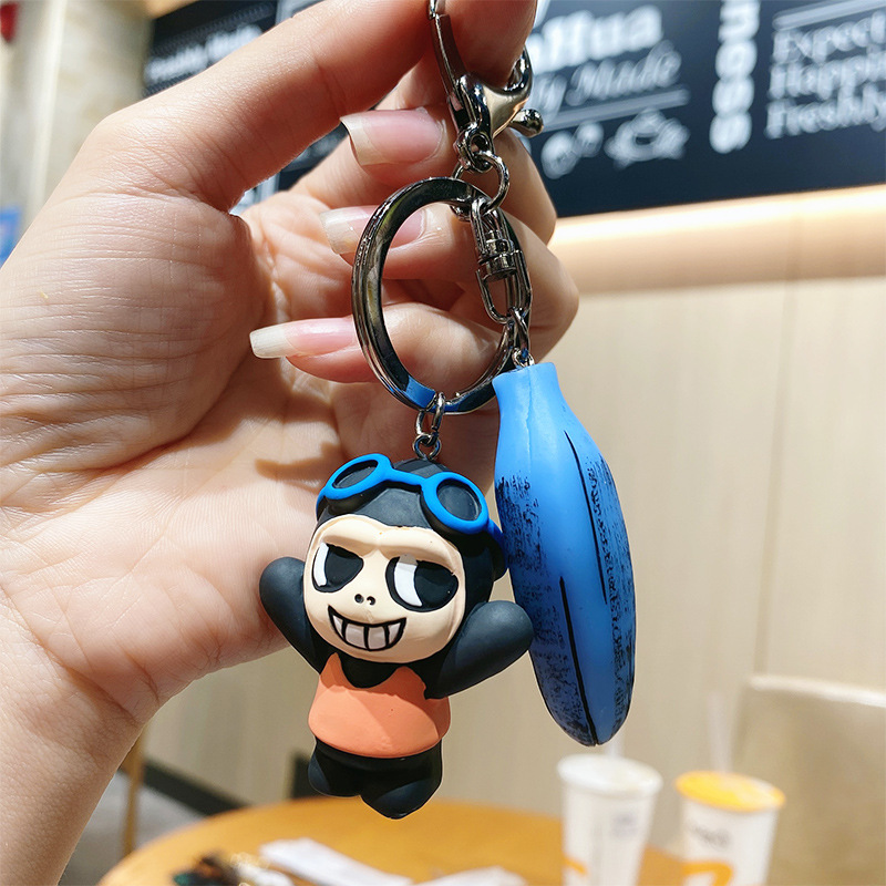 创意卡通猴子系列钥匙扣娃娃机公仔可爱包包挂饰汽车钥匙链小礼品