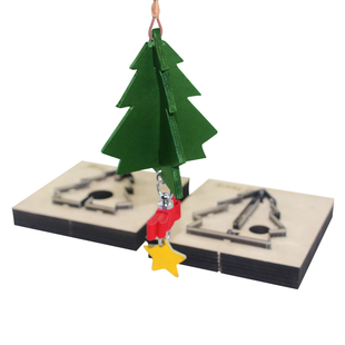金致D341圣诞树挂件手工皮具激光刀模可定制DIY
