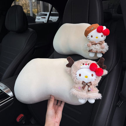 hellokitty汽车头枕车内靠枕车载护颈枕运动座椅主驾驶2025新款女