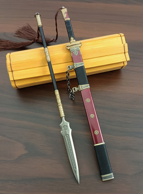唐诡影视兵器模型 中郎将卢凌风大唐横刀武器长枪 金属玩具摆件