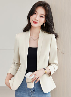 秋冬长袖修身显瘦女小西装外套