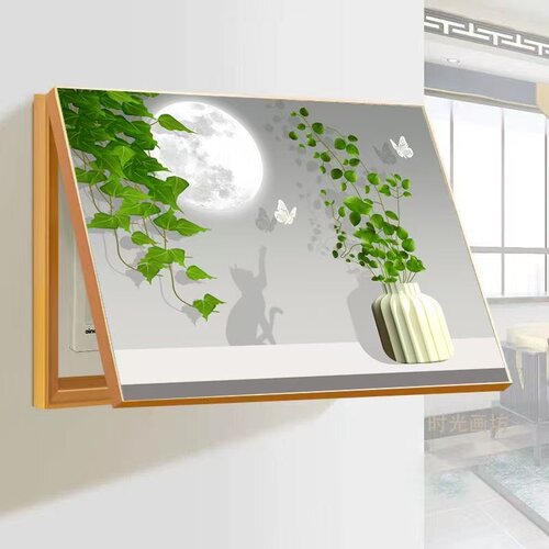 电表箱装饰画免打孔配电箱遮挡挂画绿植花卉开关盒电表盒壁画电闸