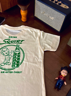 SAILOR JOHNNY 美式复古童装卡通汽水印花T恤夏季街头圆领短袖