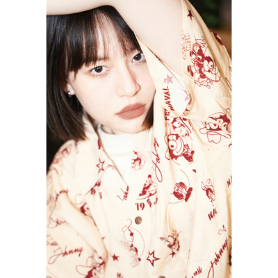 SJ古巴领短袖美式复古菲力猫衬衫