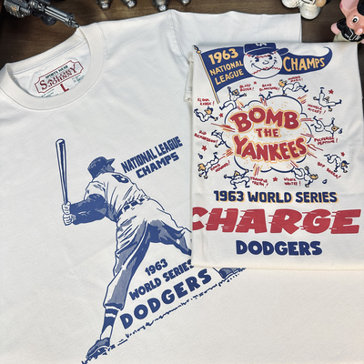 SAILOR JOHNNY美式复古棒球印花合身重磅纯棉270g男女短袖T恤