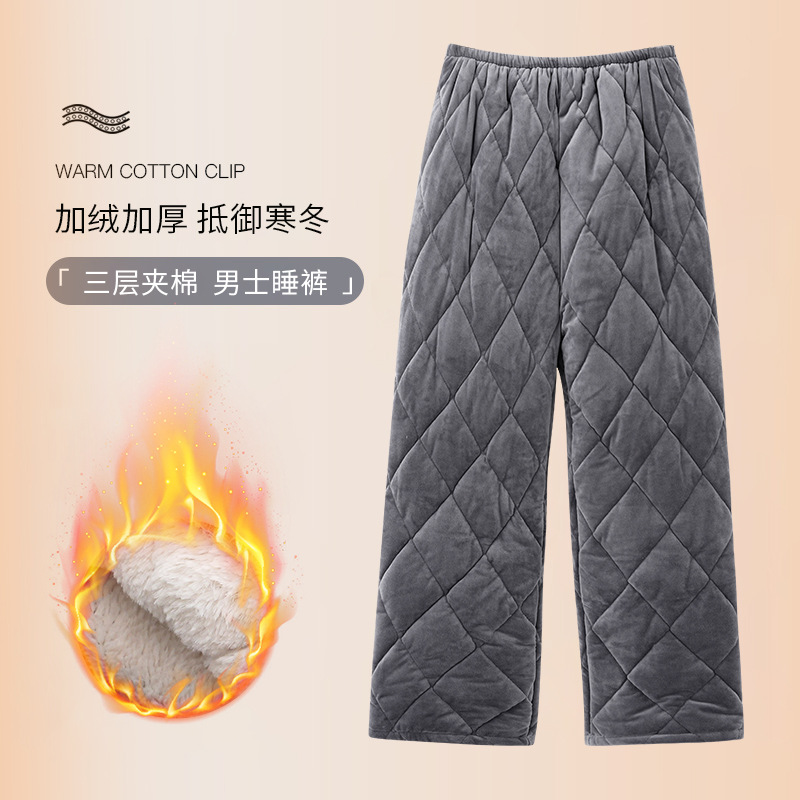 中老年单件棉裤防寒防风加厚保暖
