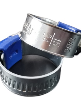 ADPA蓝带喉箍TJBC非不锈钢喉箍水管夹卡箍喉扎蓝带胶管镀锌强力