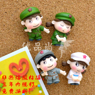 4粒立体兵哥兵妹按钉工字创意软木大头图钉可钉墙墙钉 三年质保4款