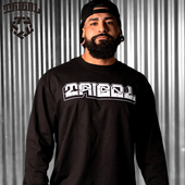 TRIBAL美式 嘻哈涂鸦字体长袖 T恤街舞滑板上衣街头风oversize复古