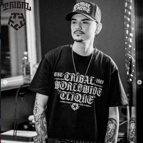 TRIBAL嘻哈涂鸦重磅宽松短袖T恤