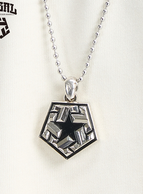 TRIBAL街舞T星项链滑板嘻哈涂鸦吊坠欧美街头说唱个性hiphop配饰