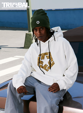 TRIBAL 金属雕花TSTAR连帽卫衣美式街头潮牌街舞滑板宽松帽衫卫衣