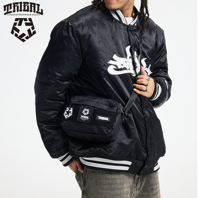 TRIBAL嘻哈涂鸦YKK拉链斜挎包