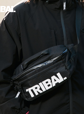 TRIBAL潮牌腰包街舞滑板美式嘻哈涂鸦机能多袋复古vibe风运动胸包