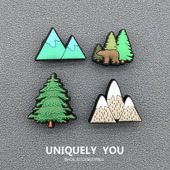 crocs配饰洞洞鞋 上装 鞋 智必星卡洛驰鞋 饰山峰松树 扣配件正品 新款