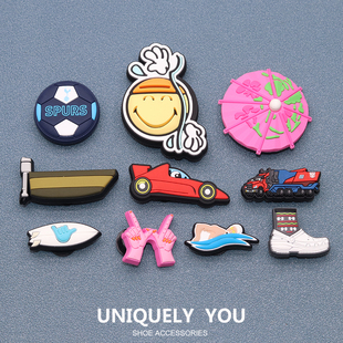 新款Crocs鞋花洞洞鞋配饰趣味卡洛驰DIY卡通智必星扣卡通乐趣足球