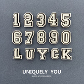 花鞋 配饰 数字和字母装 Croc洞洞鞋 饰扣配件 花 鞋 洞洞鞋 新款 正品