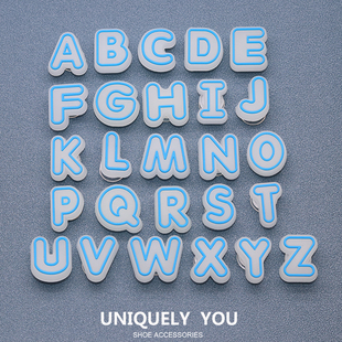 新款Crocs鞋花洞洞鞋配饰 鞋上装饰夜光字母鞋扣配件卡骆驰智必星