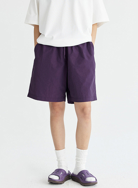 TNMK夏季紫色多巴胺户外短裤男日系休闲运动宽松速干情侣五分裤女