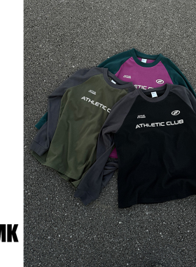 TNMK 美式双面德绒速干保暖打底长袖T恤户外运动跑步休闲运动上衣