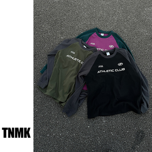 T恤户外运动跑步休闲运动上衣 双面德绒速干保暖打底长袖 TNMK 美式