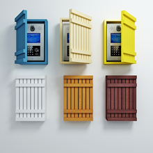 创意门口可视电话对讲遮挡墙洞装饰盒家用电话门铃美化百叶门实木