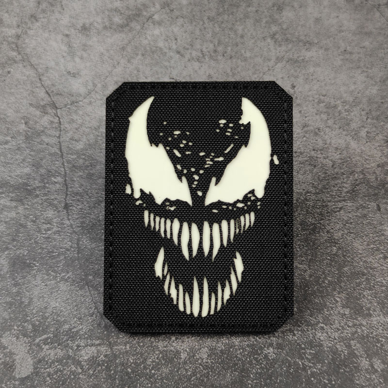 激光切割毒液魔术贴章个性战术臂章士气章衣服装饰夜光徽章背包贴