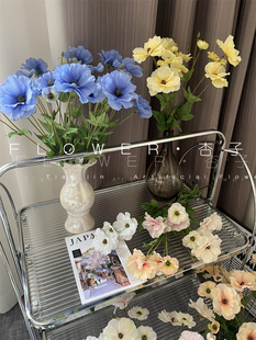 蝴蝶洋牡丹仿真花品质毛茛婚庆家居装饰露莲空间美陈摆件摄影道具