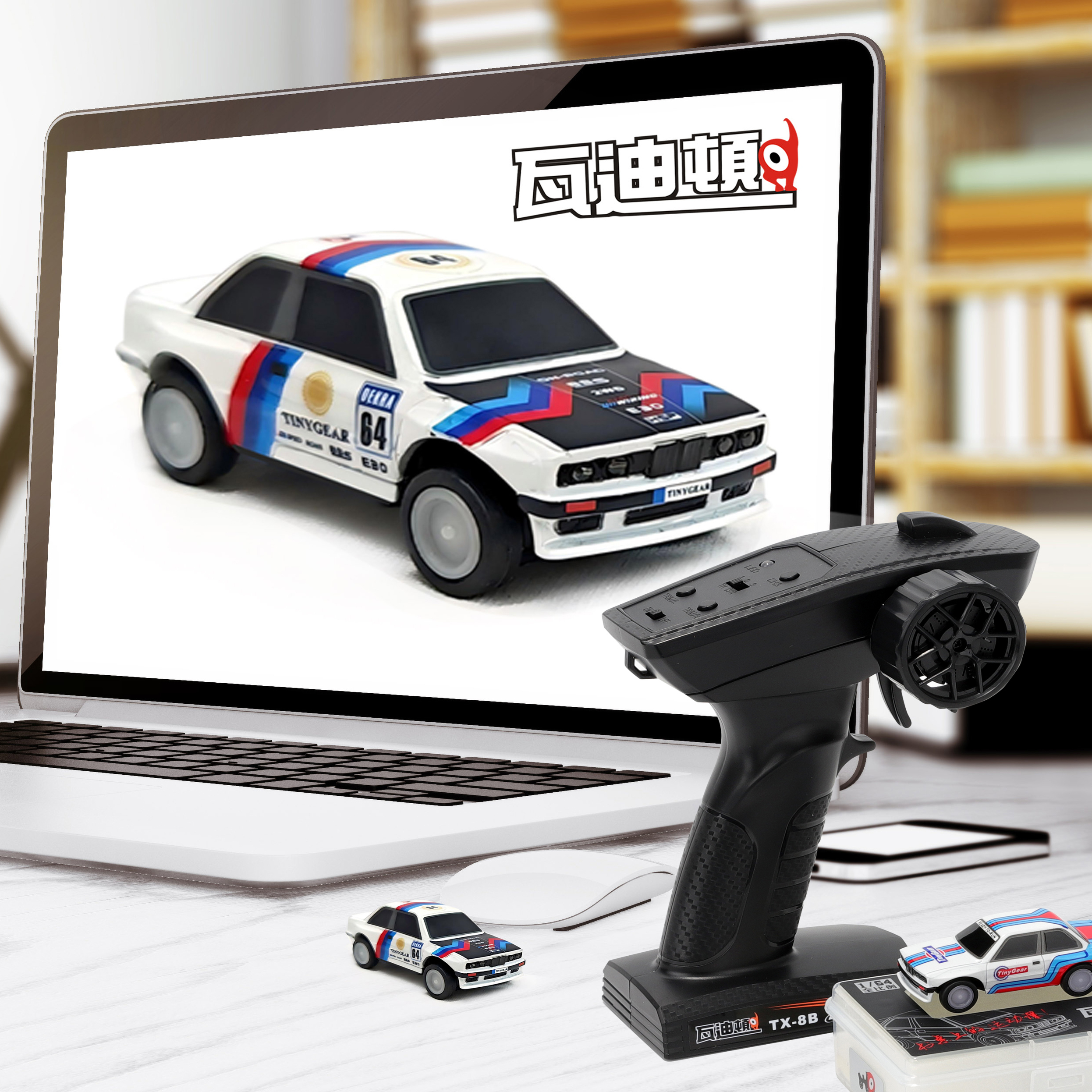 HSP TinyGear YDT64E 1/64遥控平跑车 桌面遥控漂移车 三档变速