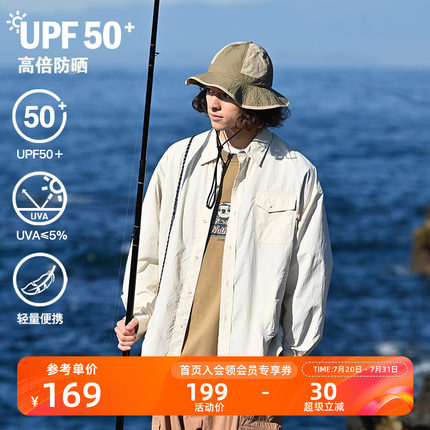 NOTHOMME 山系户外潮牌春夏格纹长袖衬衣UPF50+防晒衣服衬衫男款