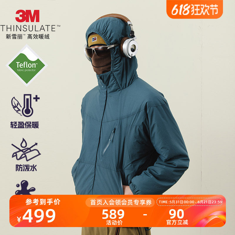 NOTHOMME 户外Teflon三防机能运动3M新雪丽薄棉外套冬季棉服