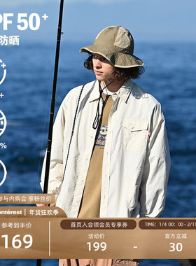 NOTHOMME 山系户外潮牌春夏格纹长袖衬衣UPF50+防晒衣服衬衫男款