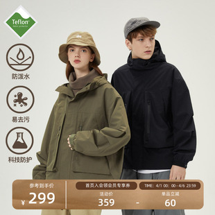 NOTHOMME 户外潮牌露营大口袋连帽夹克外套冲锋衣 Teflon三防