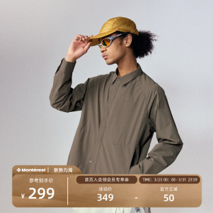 男 衬衫 瞬时山野Monterest户外吸湿速干宽松休闲感经典 翻领长袖
