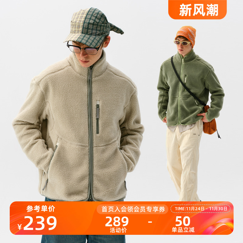 NOTHOMME户外宽松立领羊羔绒外套