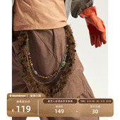 瞬时山野Monterest马年限定可拆卸三链手工编织串珠古巴链裤 链