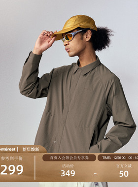 瞬时山野Monterest户外吸湿速干宽松休闲感经典翻领长袖衬衫男