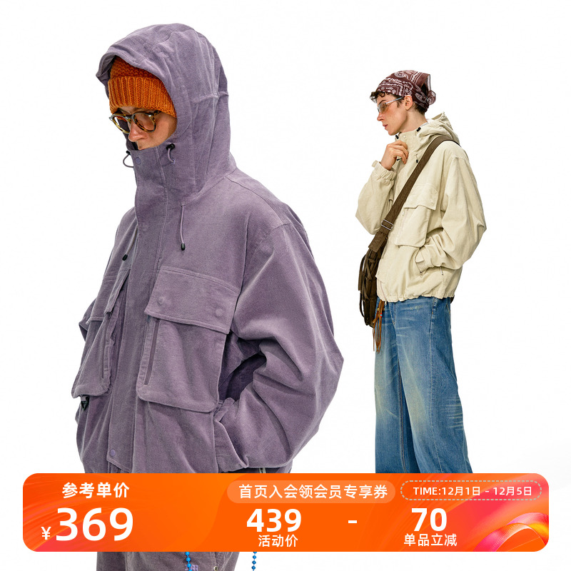 NOTHOMME复古灯芯绒钓鱼夹克外套