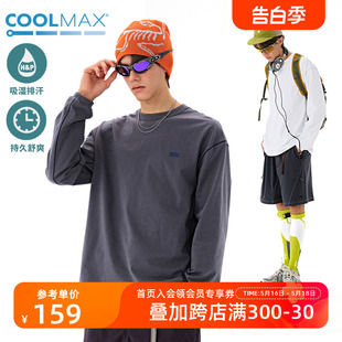 T恤男 撞色线长袖 COOLMAX山系户外重磅230g针织打底衫 NOTHOMME