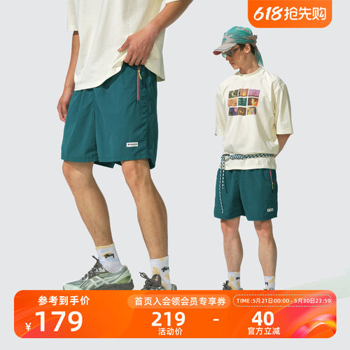 NOTHOMME户外撞色拉链沙滩短裤男