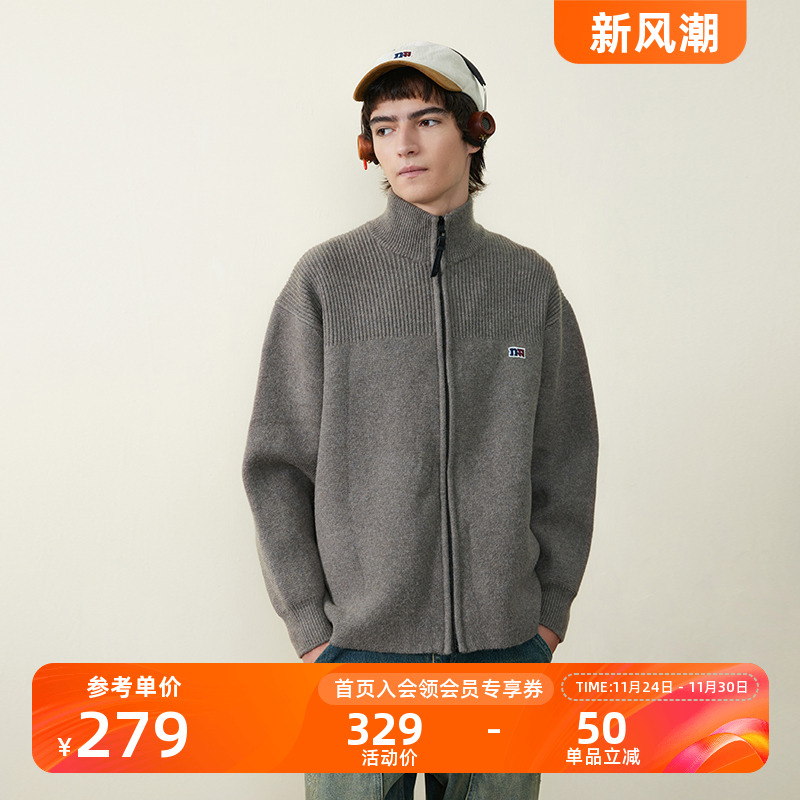 NOTHOMMELOGO绣标高领拉链毛衣