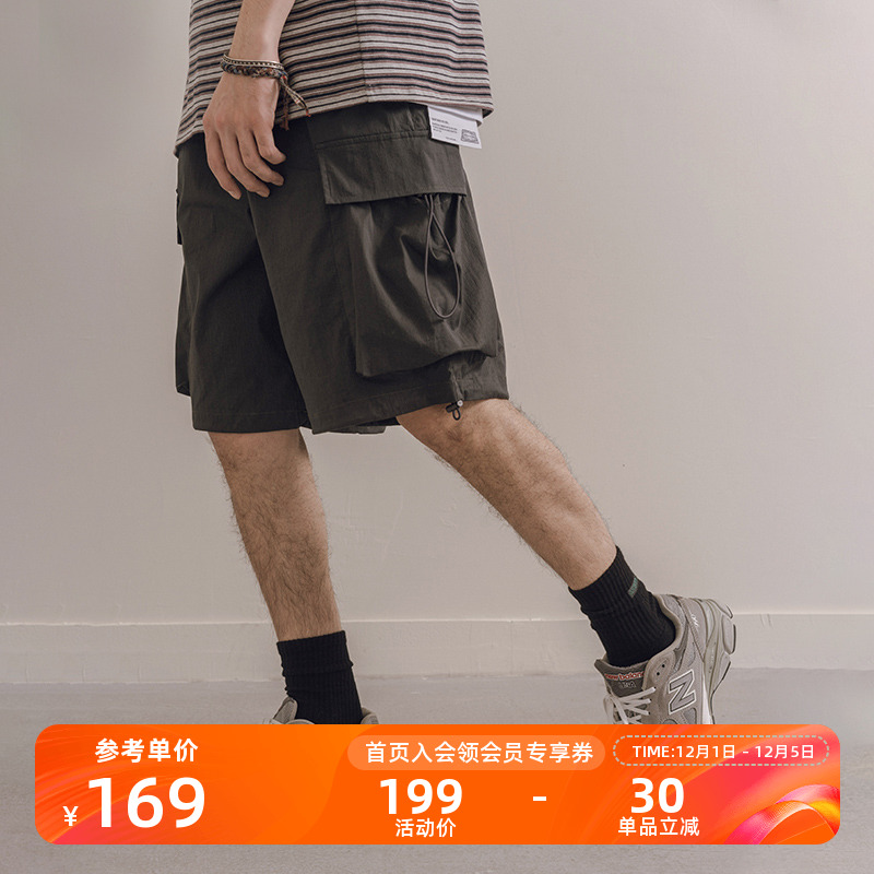 nothomme山系宽松抽绳工装短裤