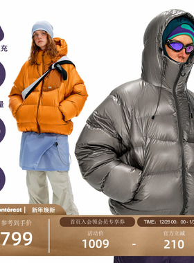 NOTHOMME 逐光户外800蓬90白鸭绒防泼水绗线连帽保暖羽绒服男