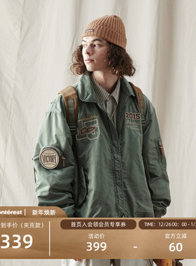 NOTHOMME 3M新雪丽MA1刺绣宽松翻领飞行员夹克棉衣棉服外套男