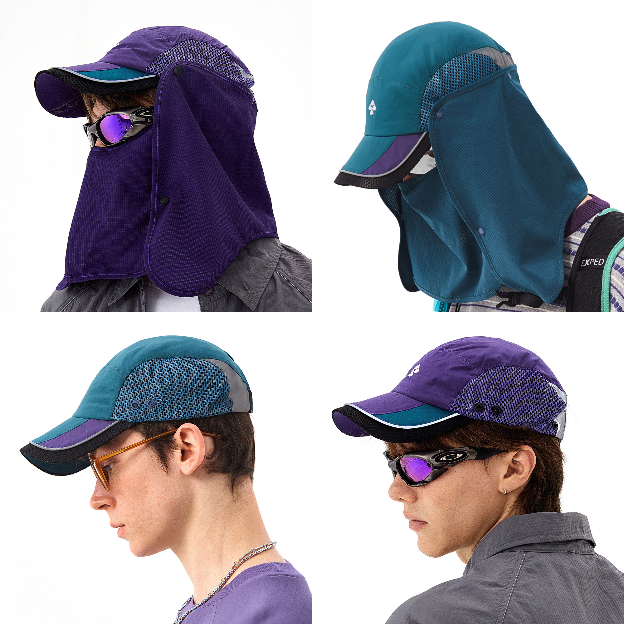 NOTHOMME可拆卸防晒面罩鸭舌帽子