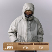 瞬时山野Monterest户外C6防泼水700蓬90白鹅绒透视结构连帽羽绒服