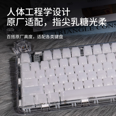 KCP乳糖-透明磨砂键帽