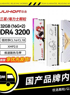 玖合 星舞 耀16GB(8x2)套装 DDR4 3600台式机内存条 C14低时序 灯