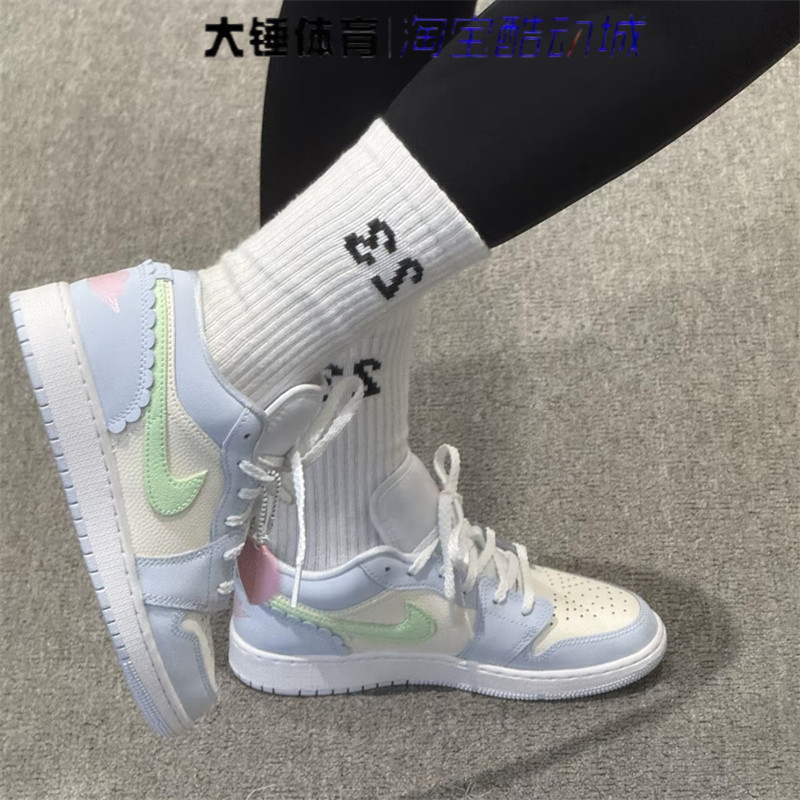 耐克/Nike Air Jordan1AJ1青少年米蓝儿童运动篮球鞋IB7113-403