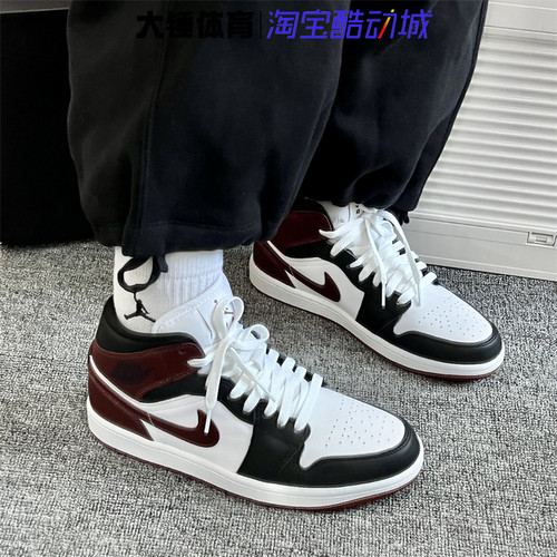 耐克/Nike Air Jordan 1 AJ1黑白红男子复古高帮篮球鞋HF3216-102